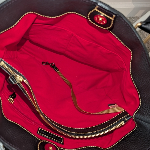 Dooney & Bourke Black Pebbled Leather Satchel - Picture 3 of 5